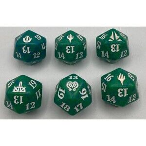 MTG Spindown D20 Dice Lot Green Nyx Planeswalker Gatewatch Aether Ixalan